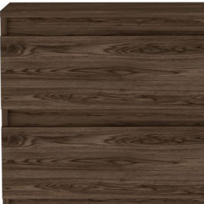 23" Dark Brown Wood Two Drawer Dresser