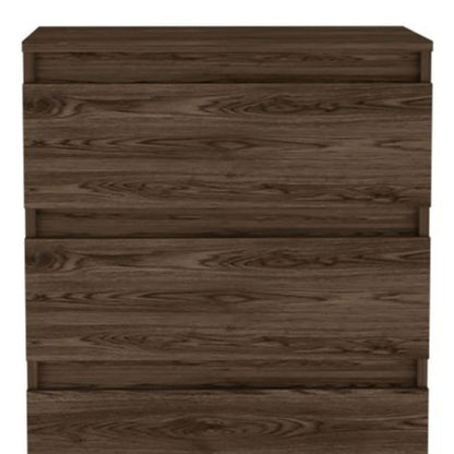 23" Dark Brown Wood Two Drawer Dresser