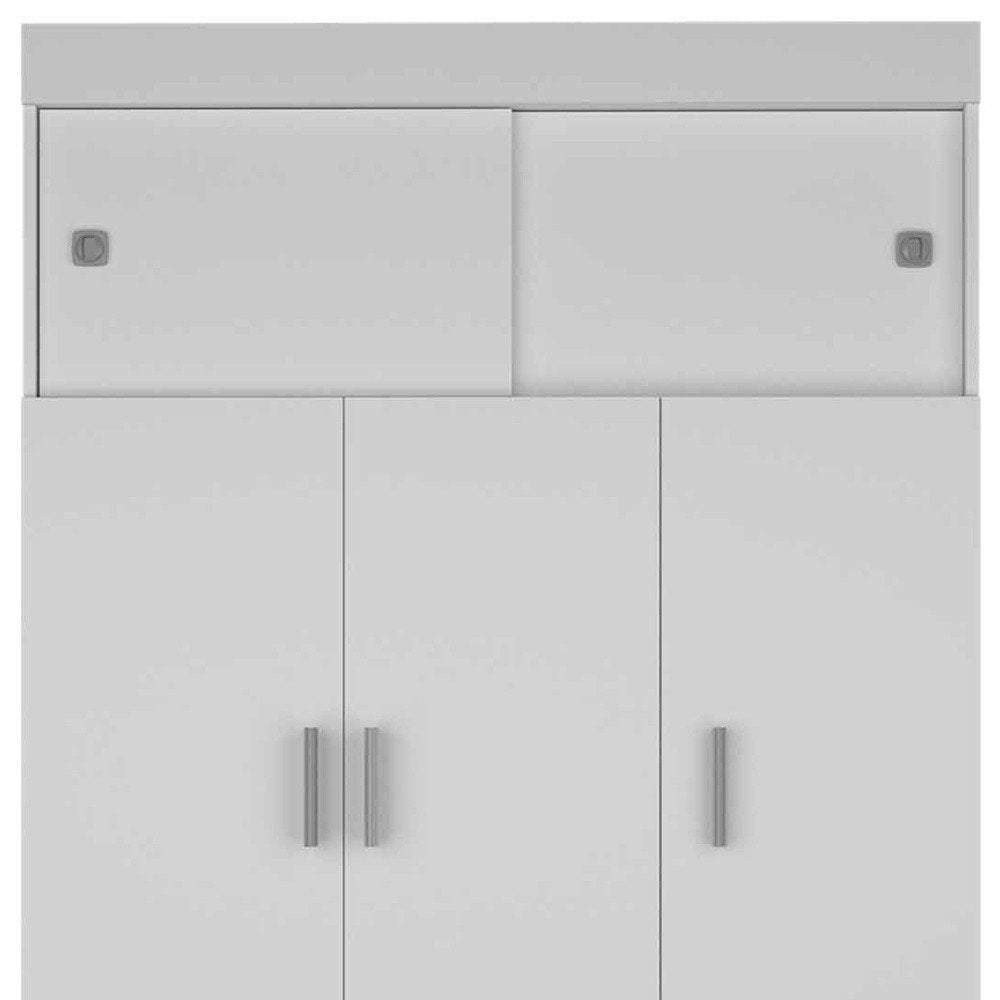 47" White Two Drawer Combo Dresser