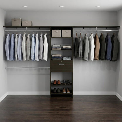 118" Black Manufactured Wood Organizer