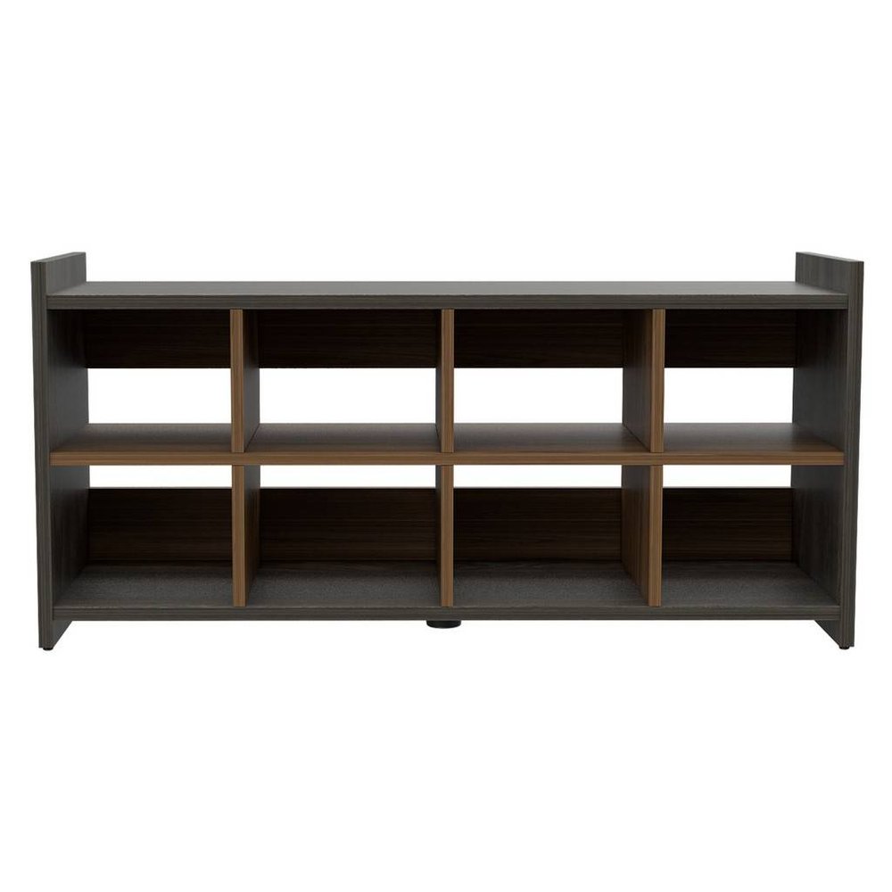 Dark Brown Ten Pair WoodShoe Rack