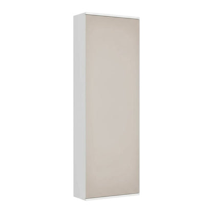 White Ten Pair Wall Mounted WoodShoe Rack