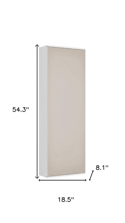 White Ten Pair Wall Mounted WoodShoe Rack