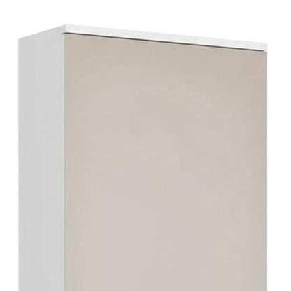 White Ten Pair Wall Mounted WoodShoe Rack