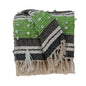 52" X 67" Beige and Black Woven Wool Throw Blanket