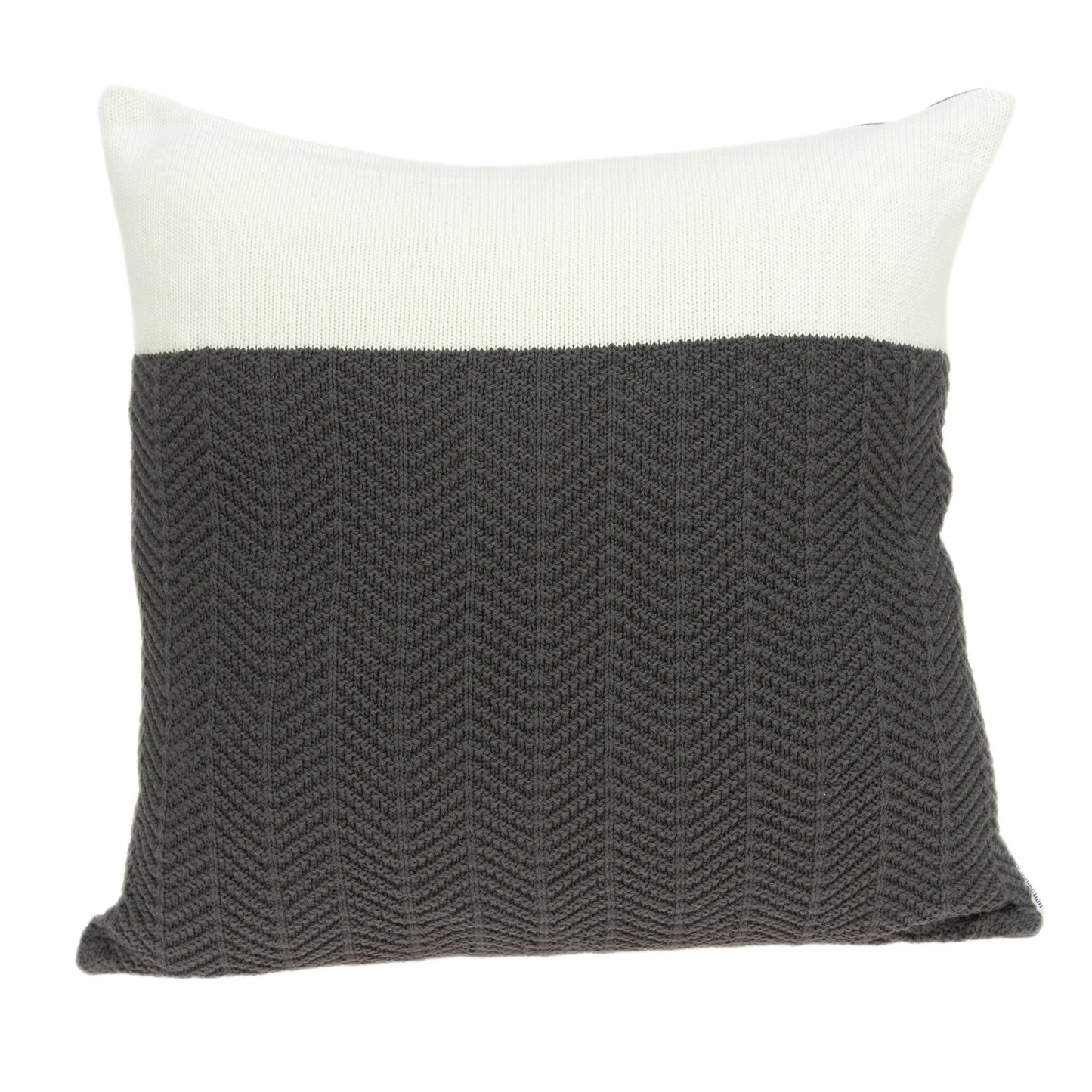 20" Gray Cotton Throw Pillow