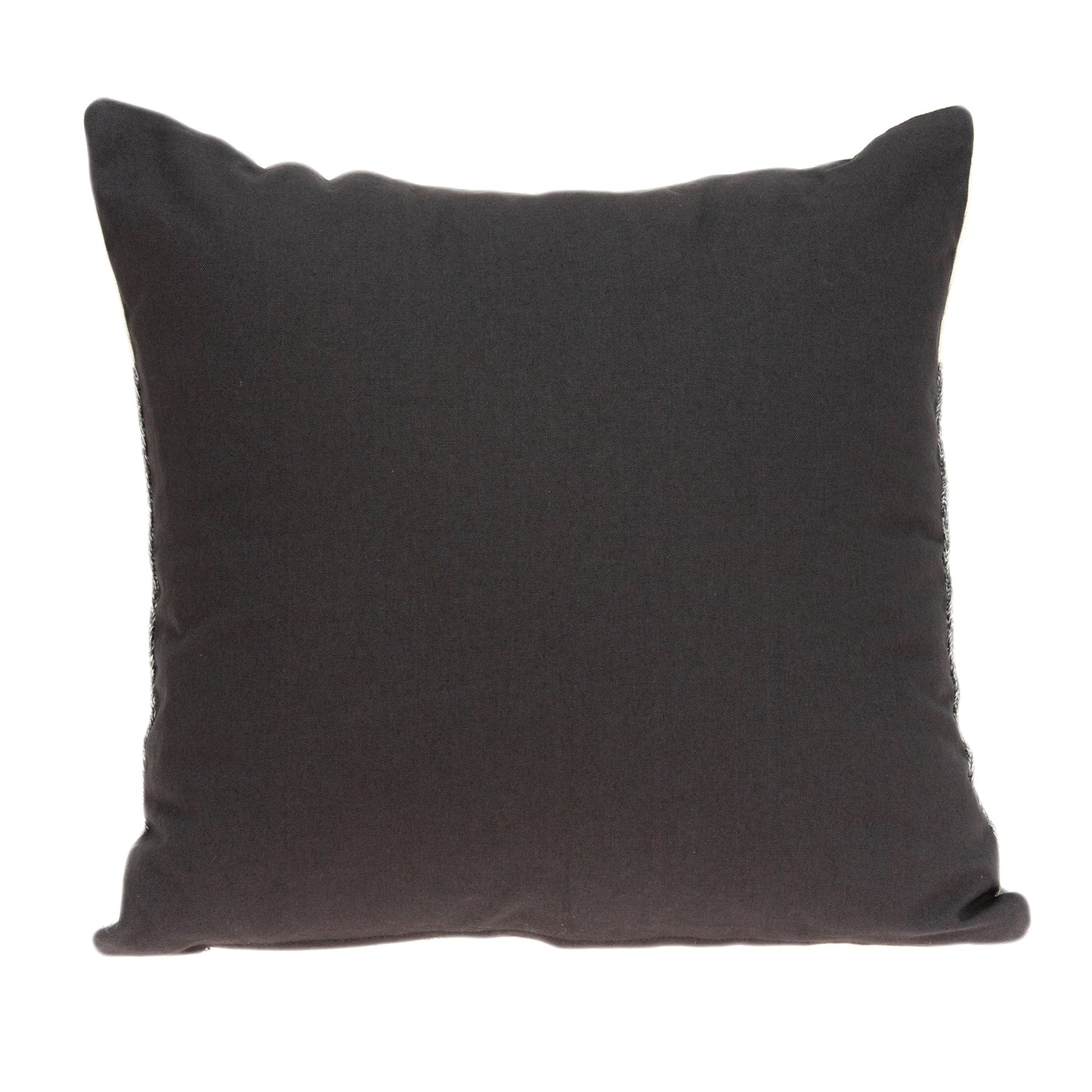 20" Gray Cotton Throw Pillow