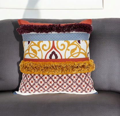 20" Quatrefoil Cotton Throw Pillow