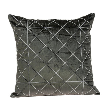 20" Gray Cotton Blend Throw Pillow