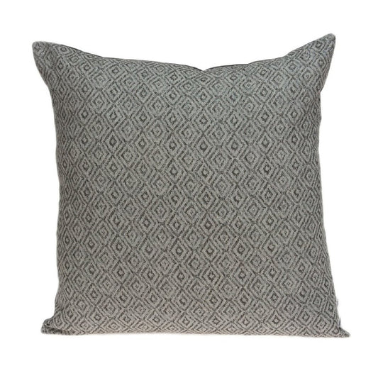 20" Gray Cotton Blend Throw Pillow