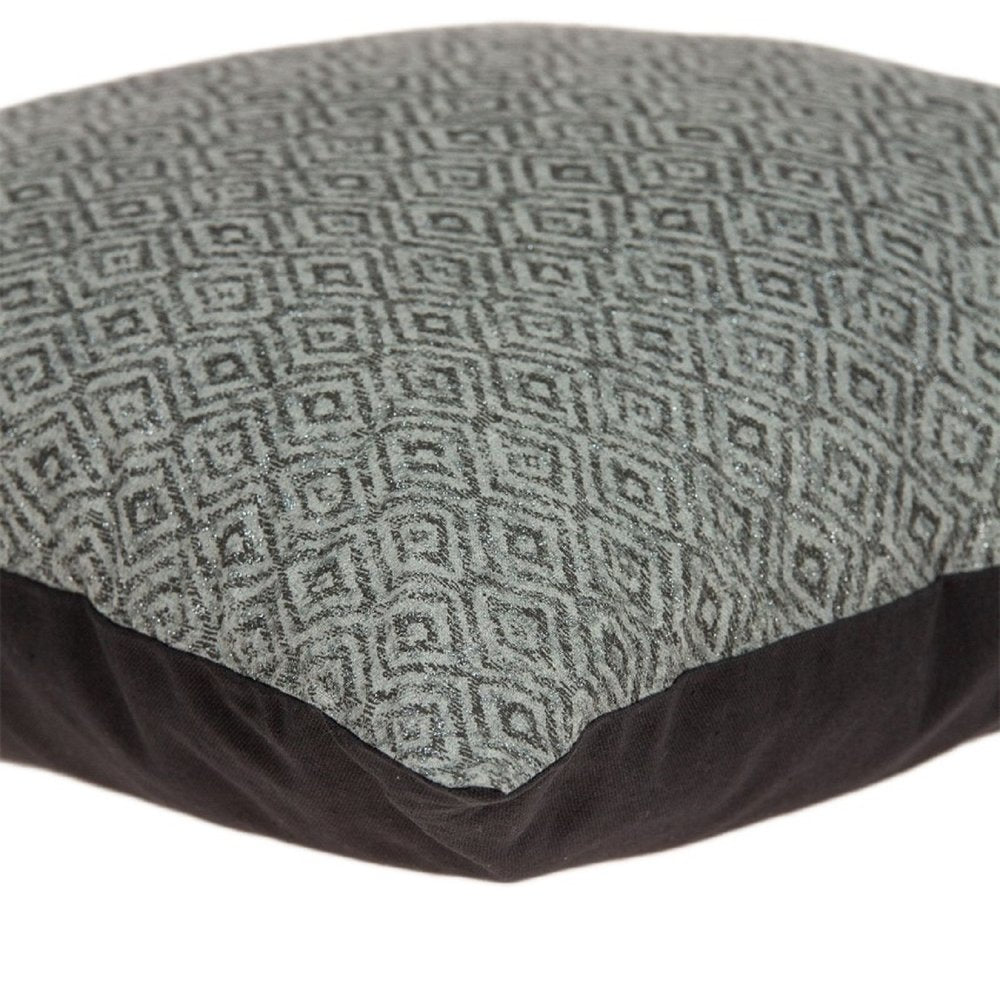 20" Gray Cotton Blend Throw Pillow