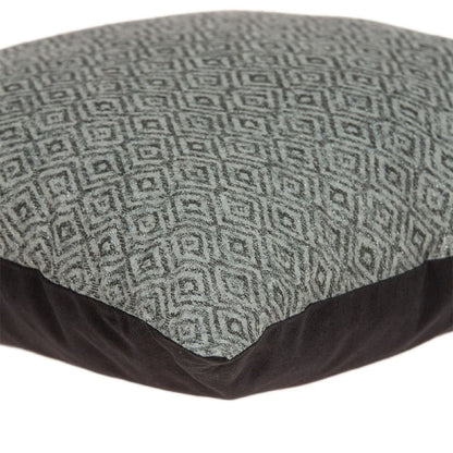 20" Gray Cotton Blend Throw Pillow