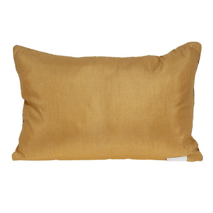 14" X 20" Beige Cotton Throw Pillow