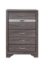 35" Grey Manufactured Wood Six Drawer Chest