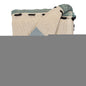 50" X 60" Blue and Ivory Woven Cotton Striped Throw Blanket with Tassels
