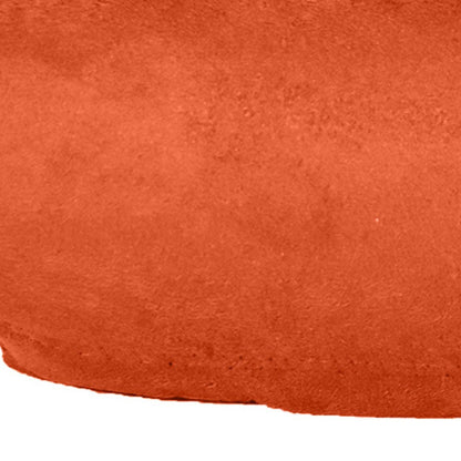 8" X 20" Burnt Orange Bolster Microsuede Bolster Throw Pillow