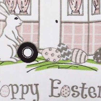 17" Light Pink Easter Easter Bunny Throw Pillow