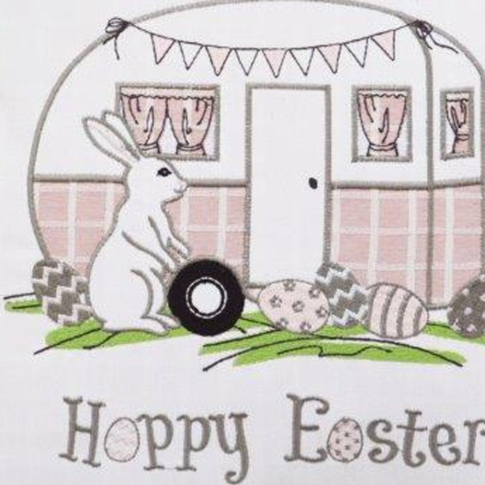 17" Light Pink Easter Easter Bunny Throw Pillow