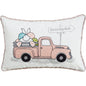 13" X 20" Pink and White Easter Egg Hunt Throw Pillow