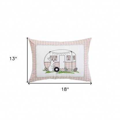 13" X 18" Light Pink Throw Pillow