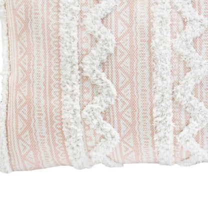 13" X 18" Beige Throw Pillow with Tassels