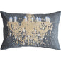 13" X 20" Gray and White Throw Pillow