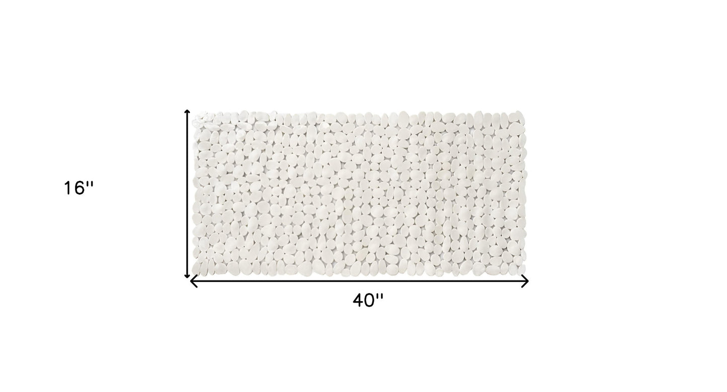 35" Beige Spa Pebbles Non Slip Bathtub Mat