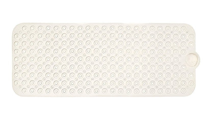 40" Beige Latex Bubbles Non Slip Shower Mat