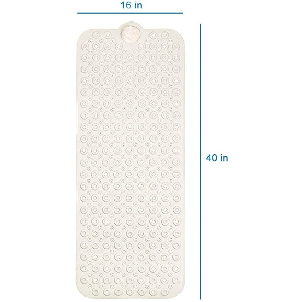 40" Beige Latex Bubbles Non Slip Shower Mat