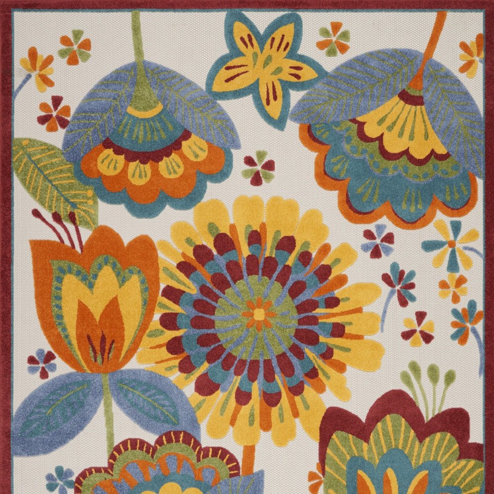 12' X 15' Blue And Yellow Indoor Outdoor Area Rug