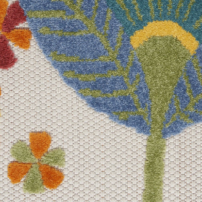 3' X 4' Yellow And Ivory Indoor Outdoor Area Rug