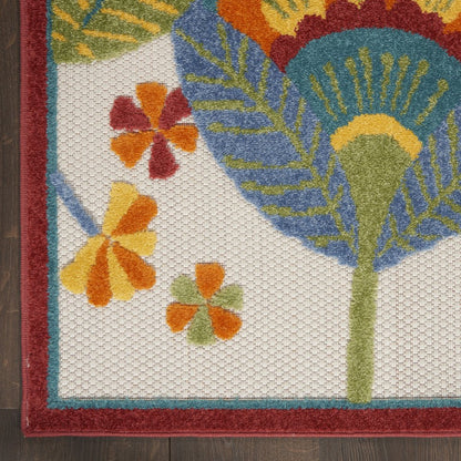 10' X 13' Blue And Yellow Indoor Outdoor Area Rug