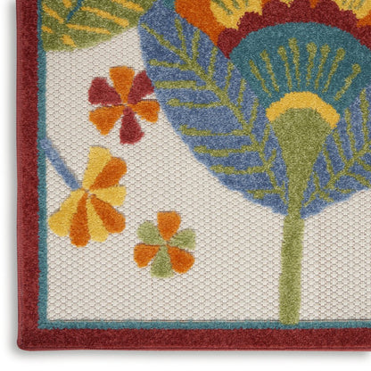 10' X 13' Blue And Yellow Indoor Outdoor Area Rug
