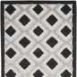 10' Black And White Indoor Outdoor Runner Rug