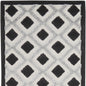 12' Black And White Indoor Outdoor Runner Rug