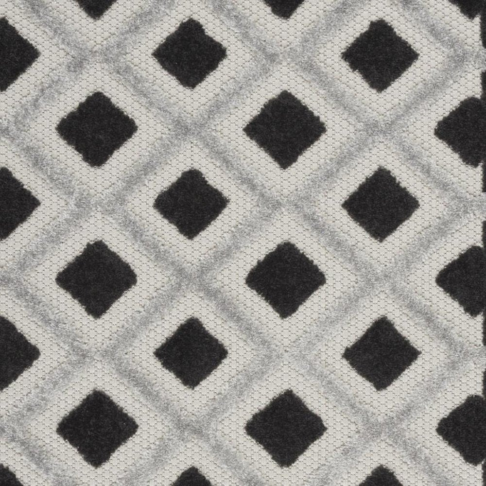 3' X 4' Black And White Indoor Outdoor Area Rug