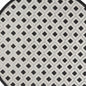 8' X 8' Black And White Round Indoor Outdoor Area Rug