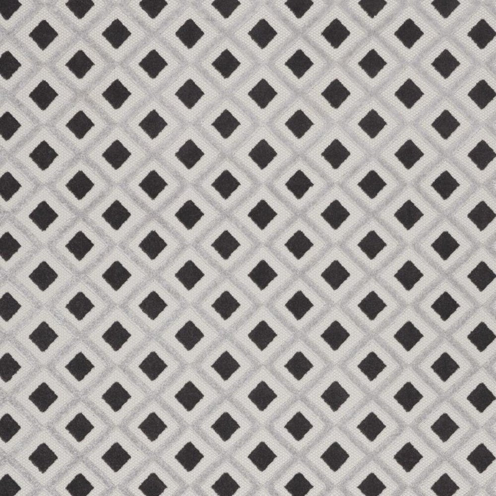 9' X 12' Black And White Indoor Outdoor Area Rug