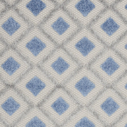 3' X 4' Blue And Gray Indoor Outdoor Area Rug