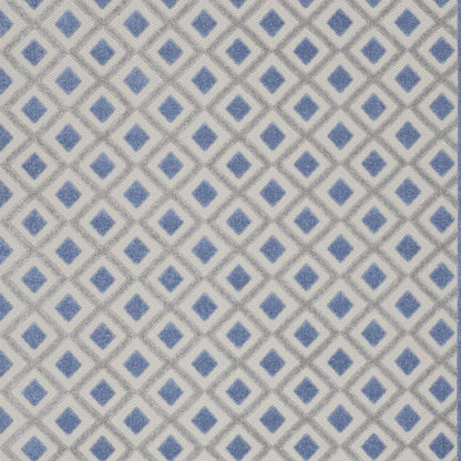 9' X 12' Blue And Gray Indoor Outdoor Area Rug