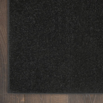 8' Black Indoor Outdoor Runner Rug