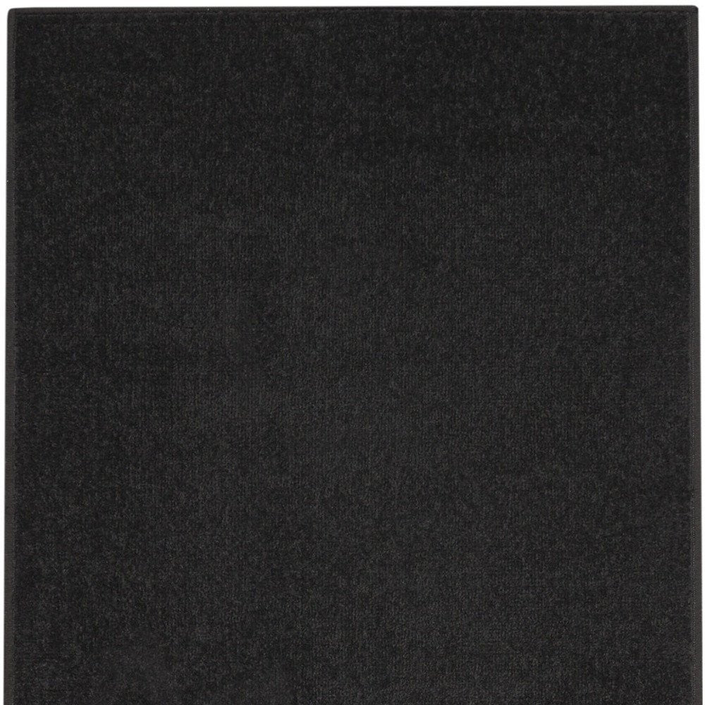 8' Black Indoor Outdoor Runner Rug