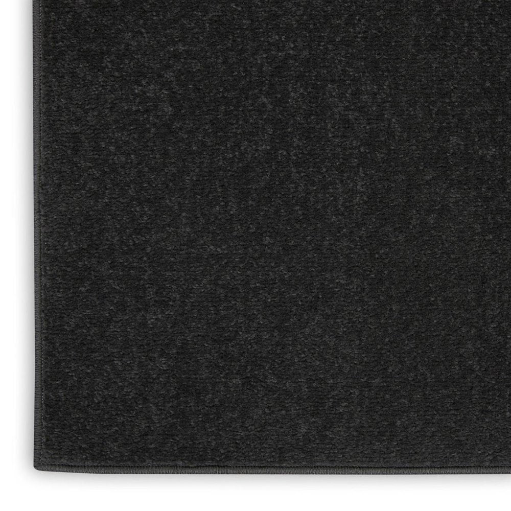 4' X 6' Black Stain Resistant Indoor Outdoor Area Rug