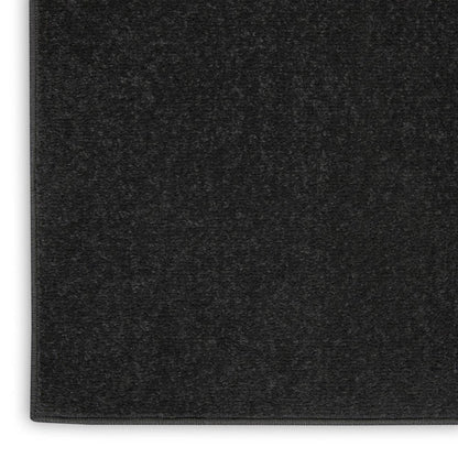 4' X 6' Black Stain Resistant Indoor Outdoor Area Rug