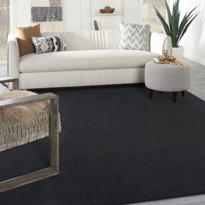 7' X 10' Black Indoor Outdoor Area Rug
