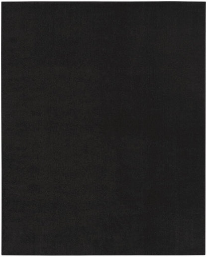 7' X 10' Black Indoor Outdoor Area Rug