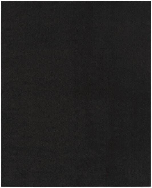 7' X 10' Black Indoor Outdoor Area Rug