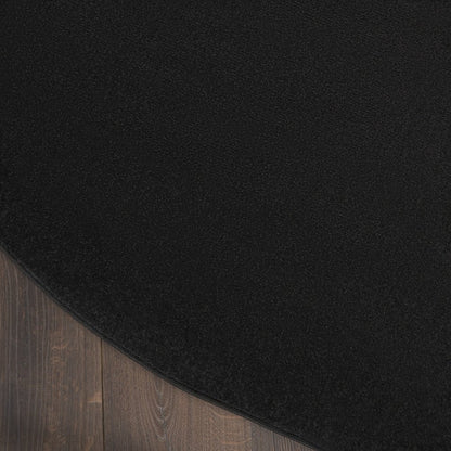 8' X 8' Black Round Indoor Outdoor Area Rug