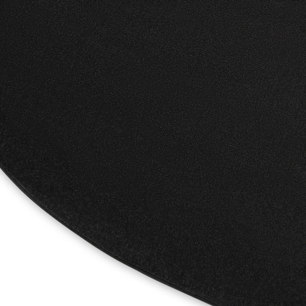 8' X 8' Black Round Indoor Outdoor Area Rug
