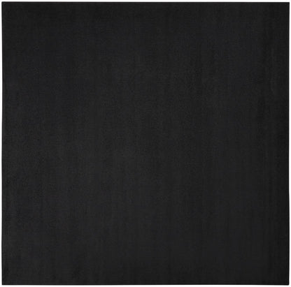 9' Black Square Indoor Outdoor Area Rug